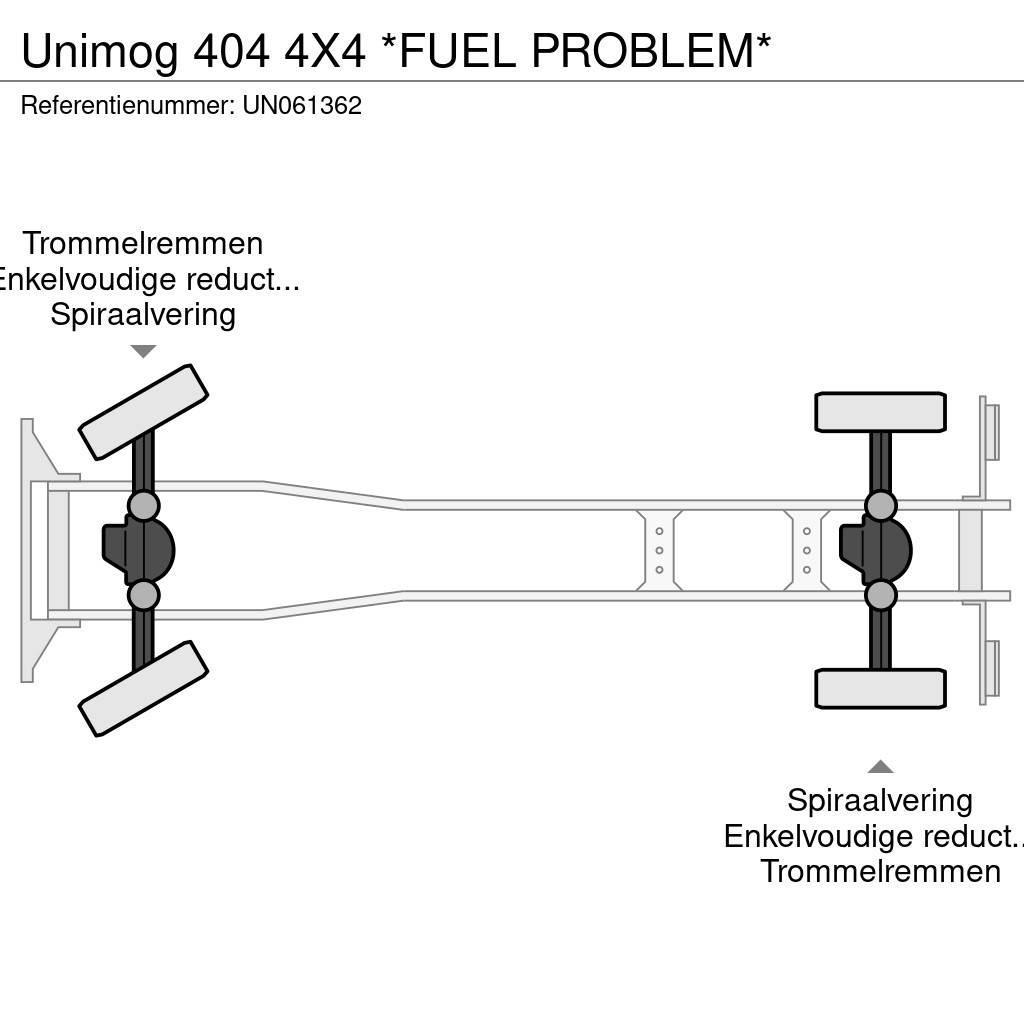Unimog 404 4X4 *FUEL PROBLEM* Flakbilar
