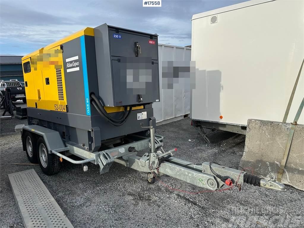 Atlas Copco QAS80 diesel generator/aggegate on trailer Övriga