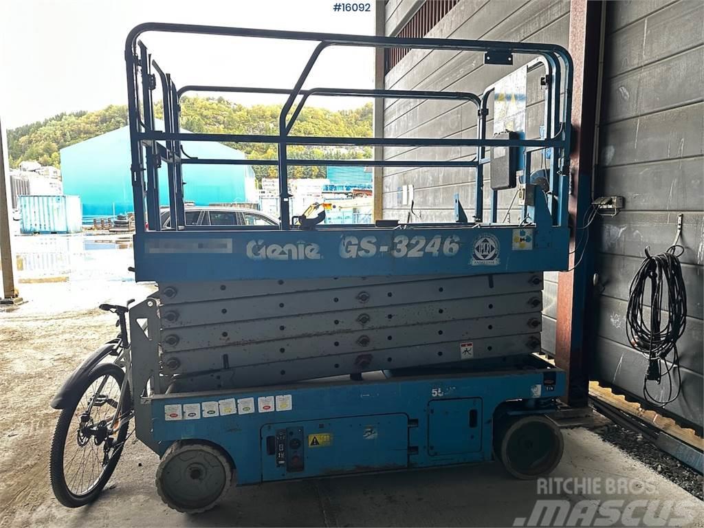 Genie GS 3246 Scissor lift. Delivered certified Saxliftar