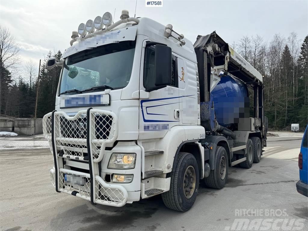 MAN TGS 35.540 8x4 concrete truck with band WATCH VIDE Cementbil