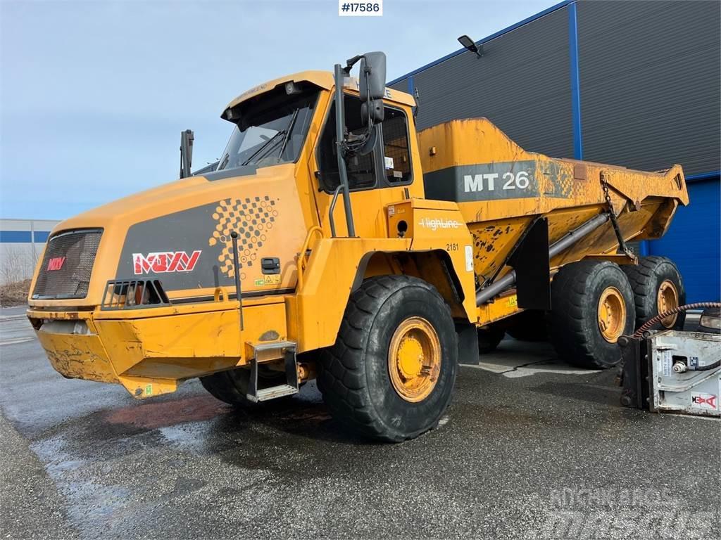 Moxy MT 26 Dumper w/ white signs and tailgate WATCH VID Midjestyrd dumper