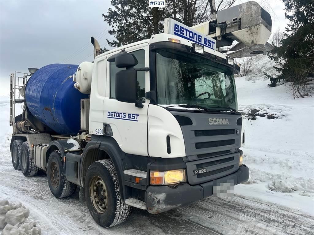 Scania P420 Band truck w/ 16 meter band and 8m3 Drum. Cementbil