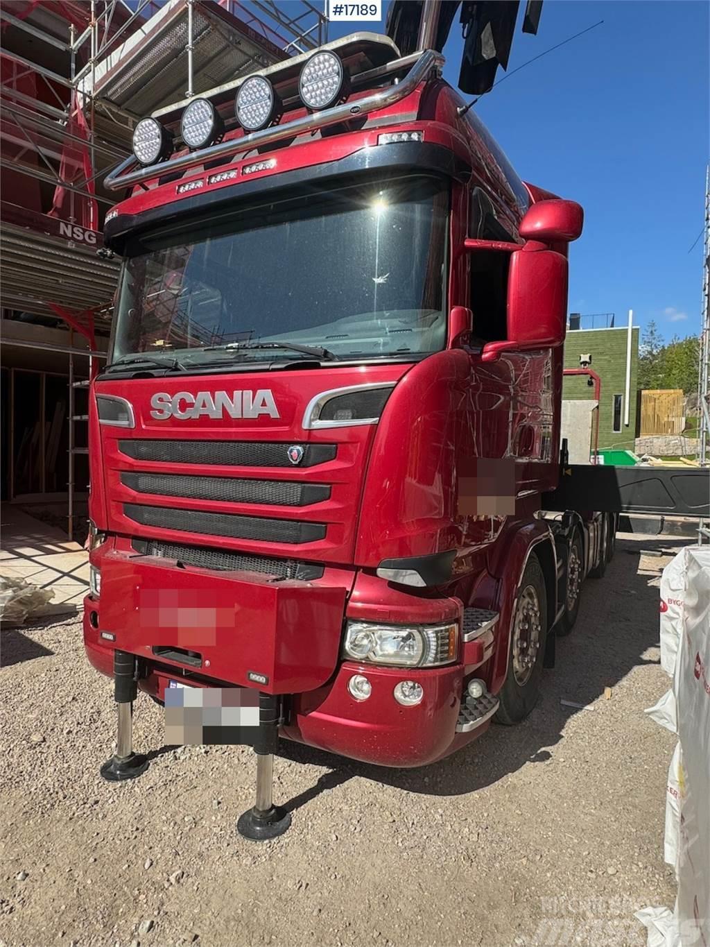 Scania R520 combi truck w/ 92 t/m Palfinger crane. Jib an Kranbilar