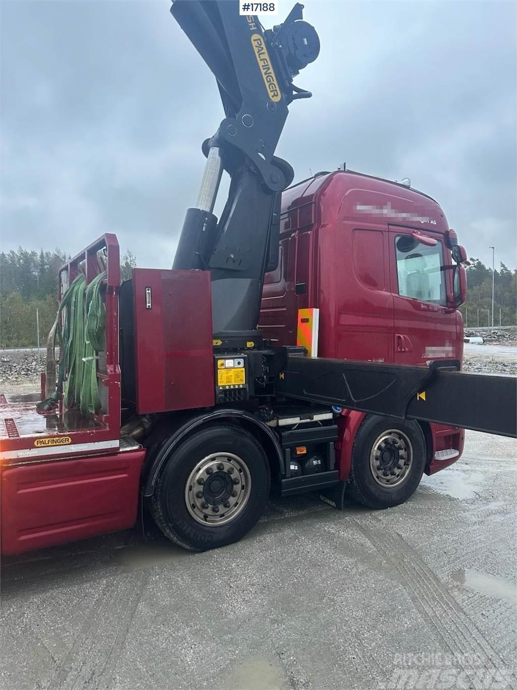 Scania R580 crane truck w/ 78 t/m Palfinger crane. Jib, w Kranbilar