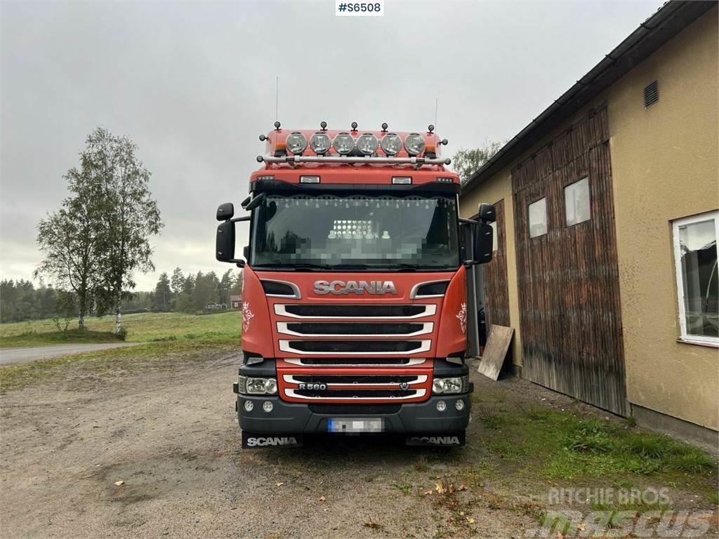 Scania R560 Timber Truck with trailer and crane Timmerbilar