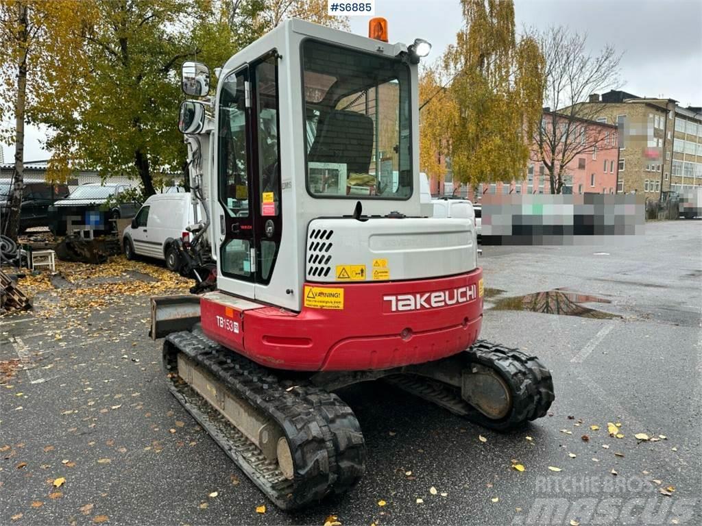 Takeuchi TB153FR, Excavator With Rotary tilt and tools Minigrävare < 7t