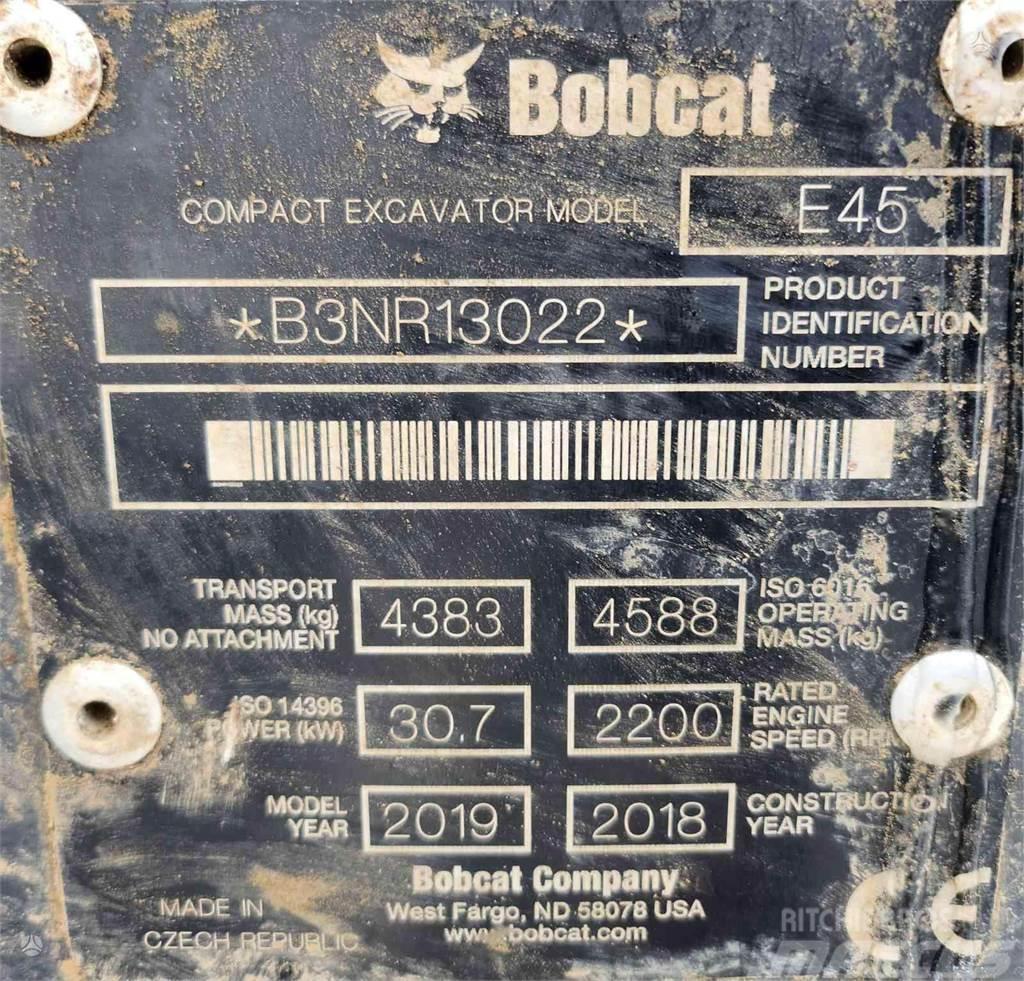 Bobcat E45 + 3 Buckets Bandgrävare