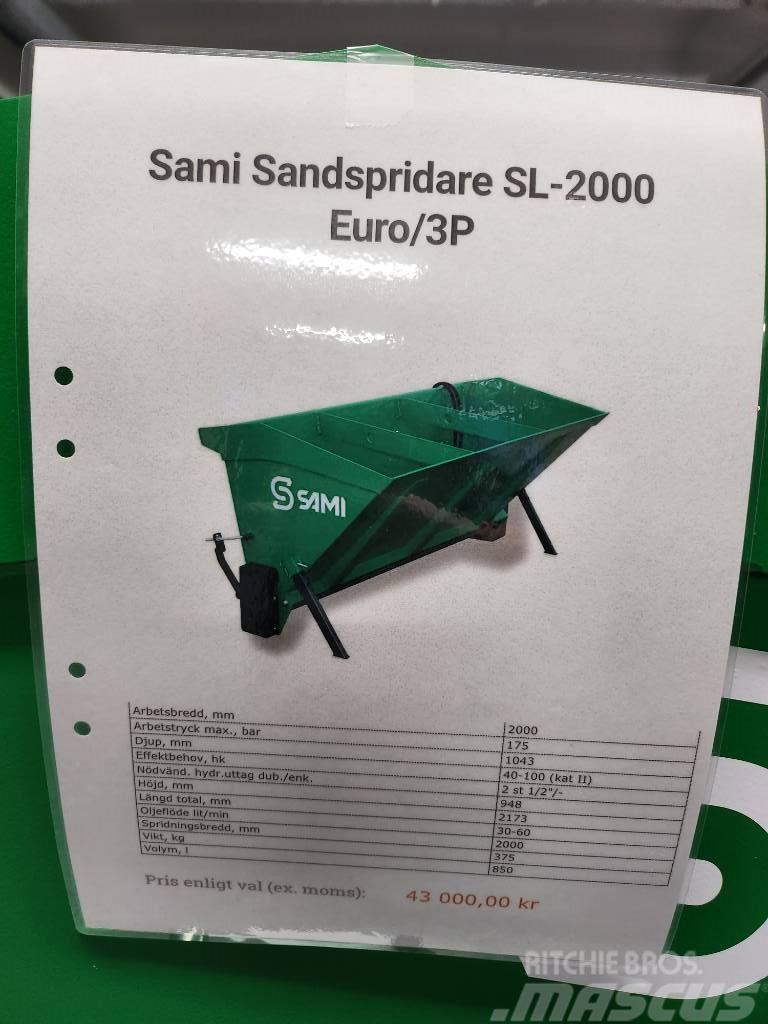 Sami Sandspridare SL 2000 euro / 3p  sms trima DEMO Sand- och saltspridare