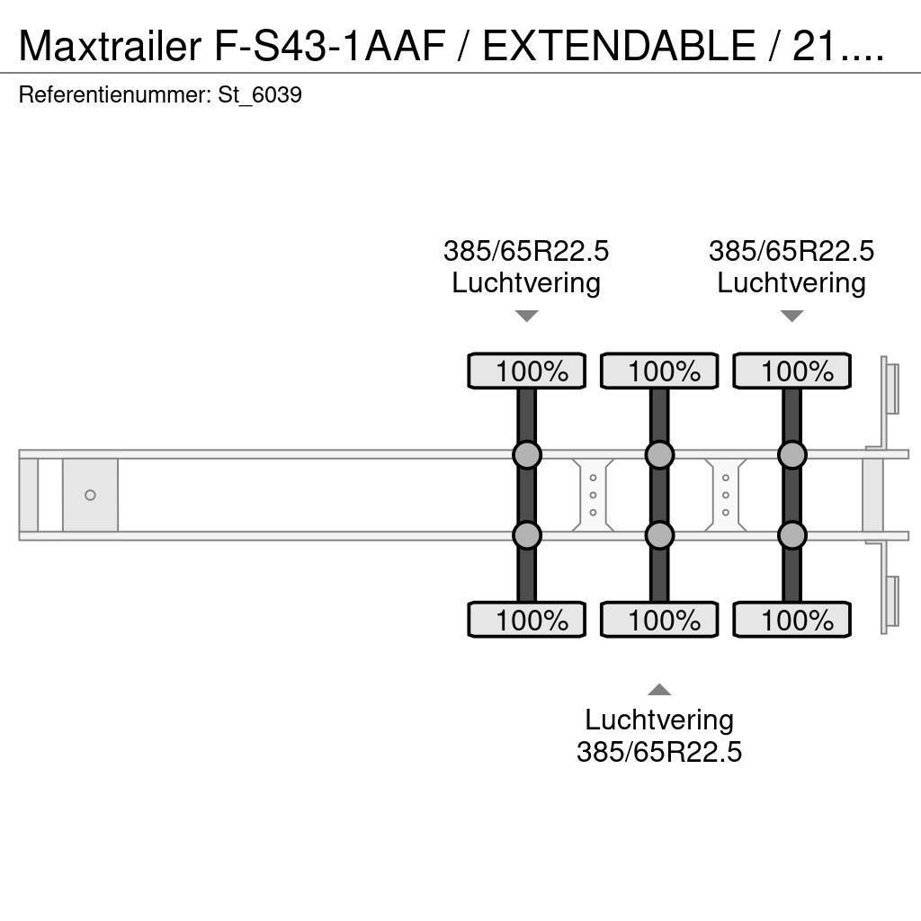 MAX Trailer F-S43-1AAF / EXTENDABLE / 21.10 mtr / TE KOOP - TE Övriga Trailers
