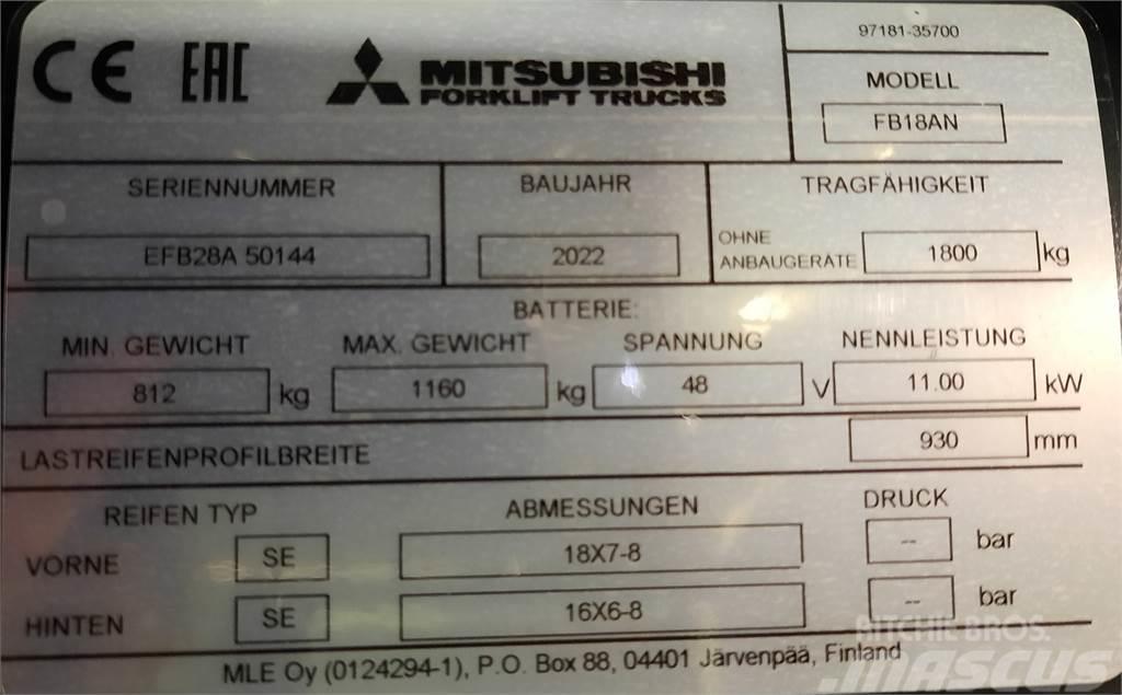 Mitsubishi FB18AN Elmotviktstruckar