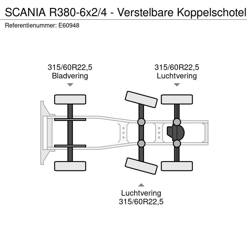 Scania R380-6x2/4 - Verstelbare Koppelschotel Dragbilar