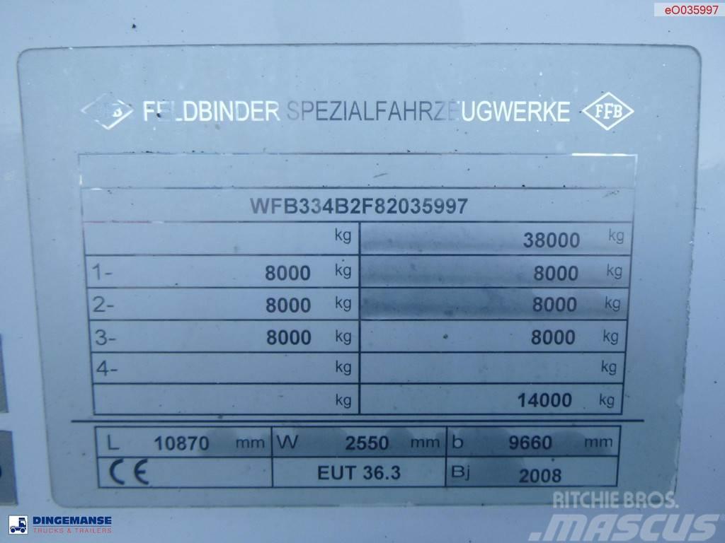 Feldbinder Powder tank alu 36 m3 / 1 comp + compressor Tanktrailer