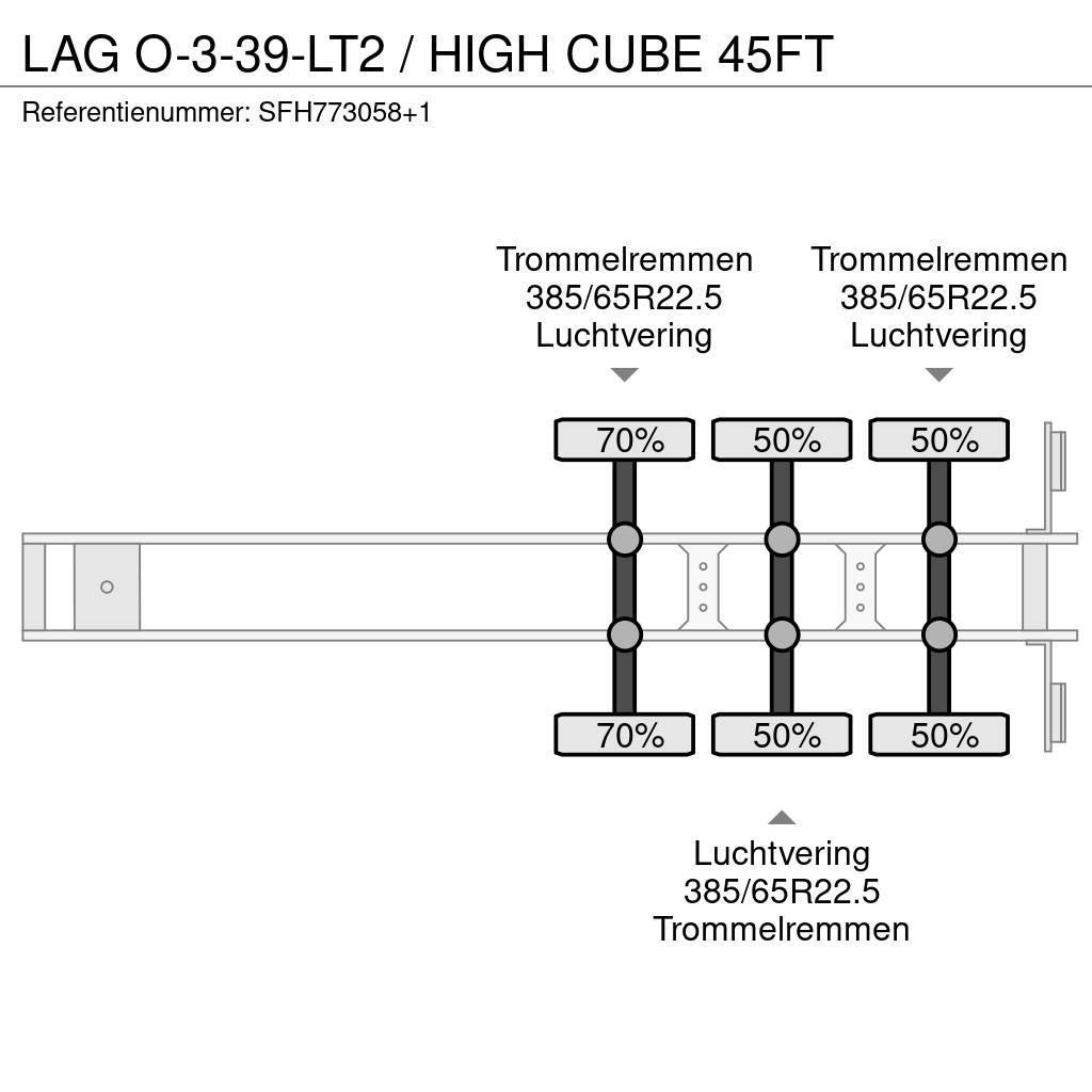 LAG O-3-39-LT2 / HIGH CUBE 45FT Containertrailer