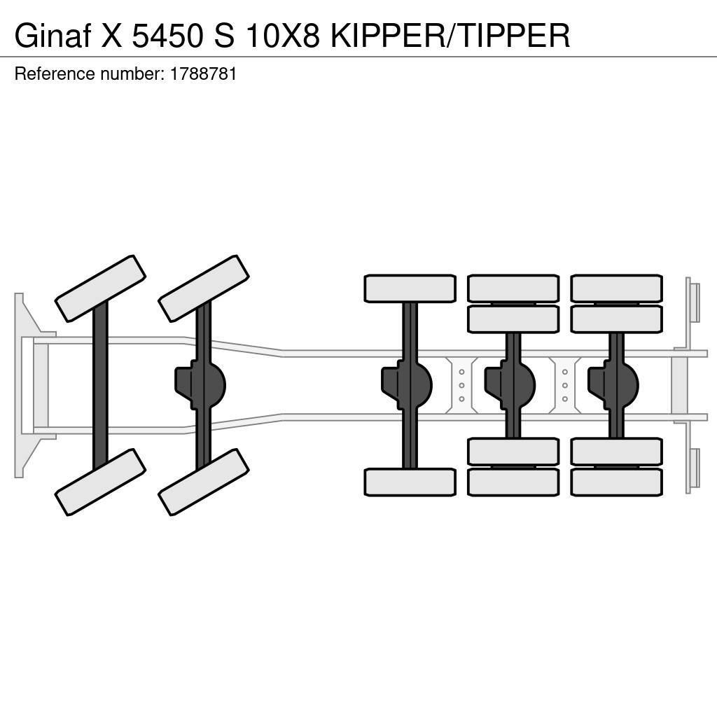 Ginaf X 5450 S 10X8 KIPPER/TIPPER Tippbilar