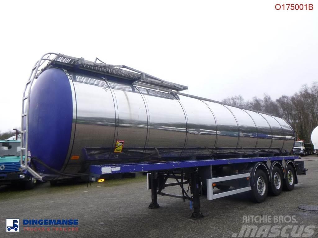 EKW Heavy oil tank inox 32.6 m3 / 1 comp Tanktrailer