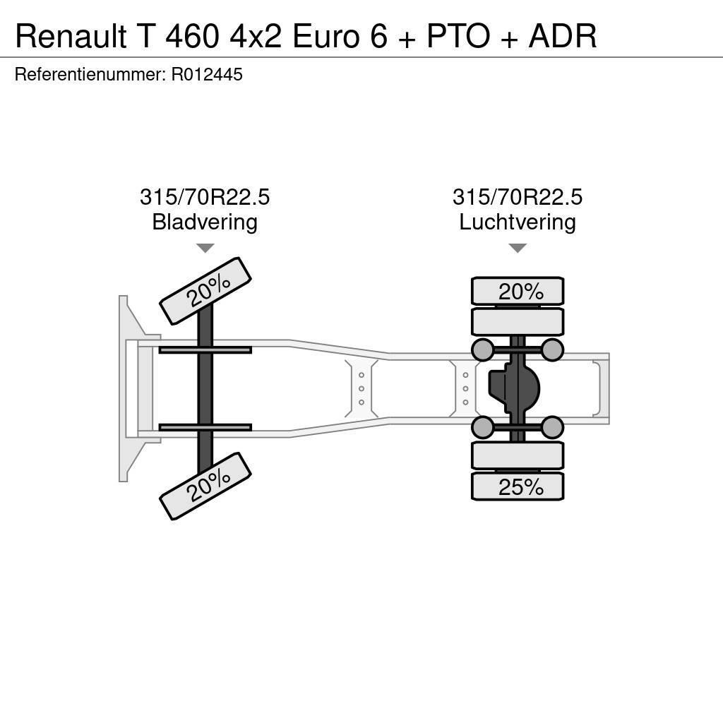 Renault T 460 4x2 Euro 6 + PTO + ADR Dragbilar