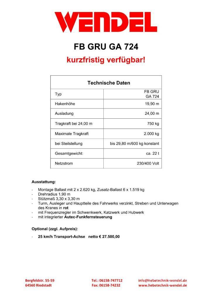 FB GRU GA 724 - Turmdrehkran - Baukran - Kran Byggkranar