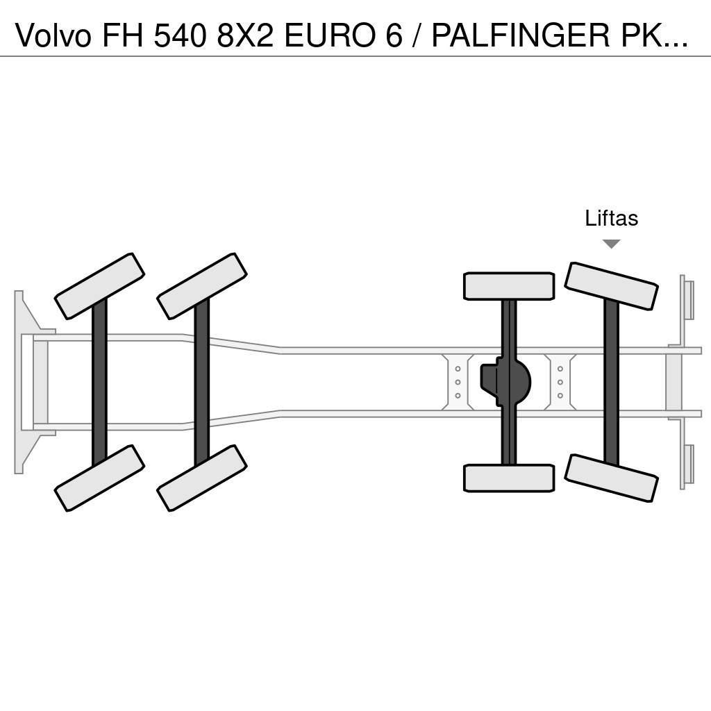 Volvo FH 540 8X2 EURO 6 / PALFINGER PK 92002 KRAAN + FLY Flakbilar