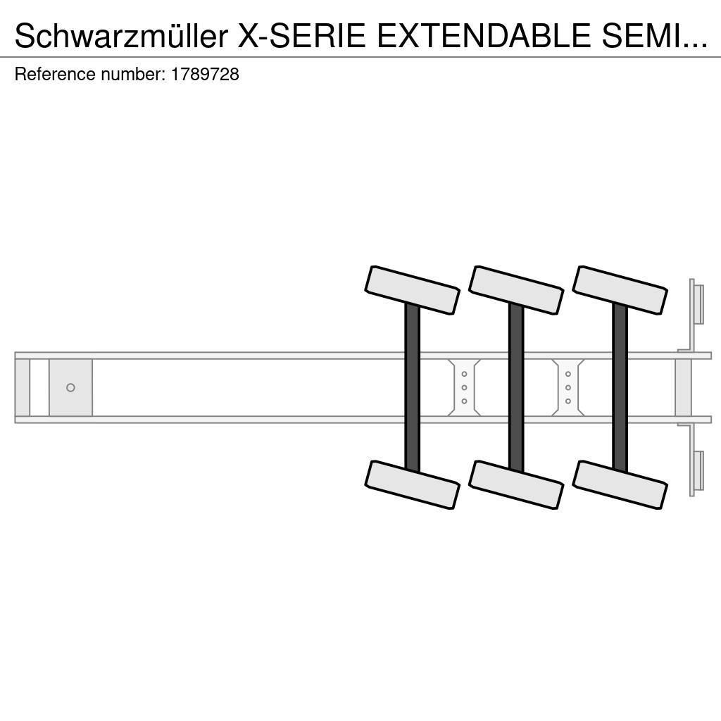 Schwarzmüller X-SERIE EXTENDABLE SEMI LOWLOADER/DIEPLADER/TIEFLA Låg lastande semi trailer