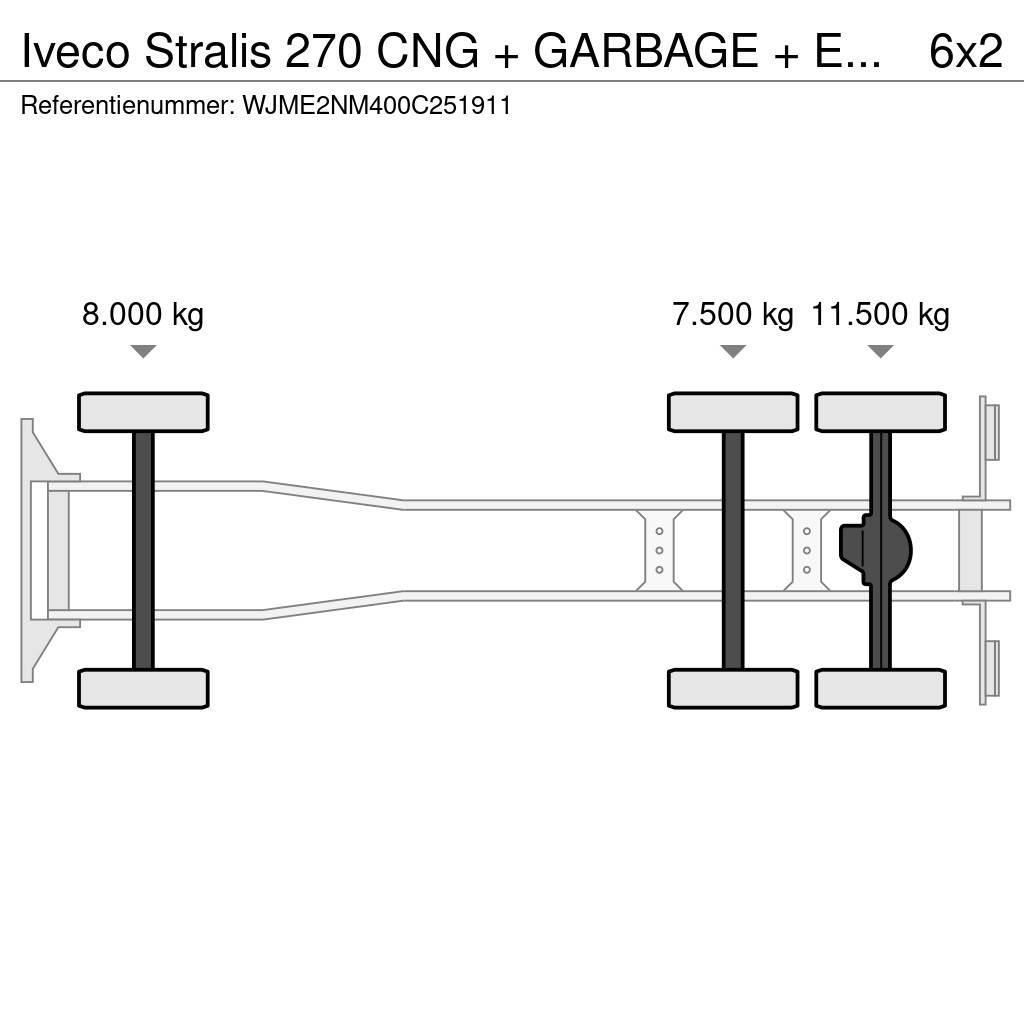 Iveco Stralis 270 CNG + GARBAGE + EURO 5 + 6X2 + RETARDE Sopbilar