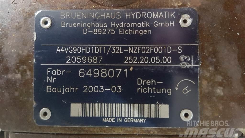 Brueninghaus Hydromatik A4VG90HD1DT1/32L - Drive pump/Fahrpumpe/Rijpomp Hydraulik