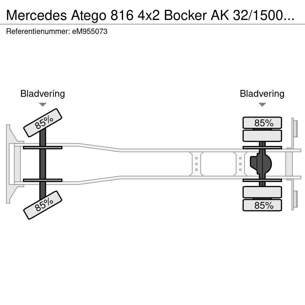 Mercedes-Benz Atego 816 4x2 Bocker AK 32/1500 SPS crane Allterrängkranar