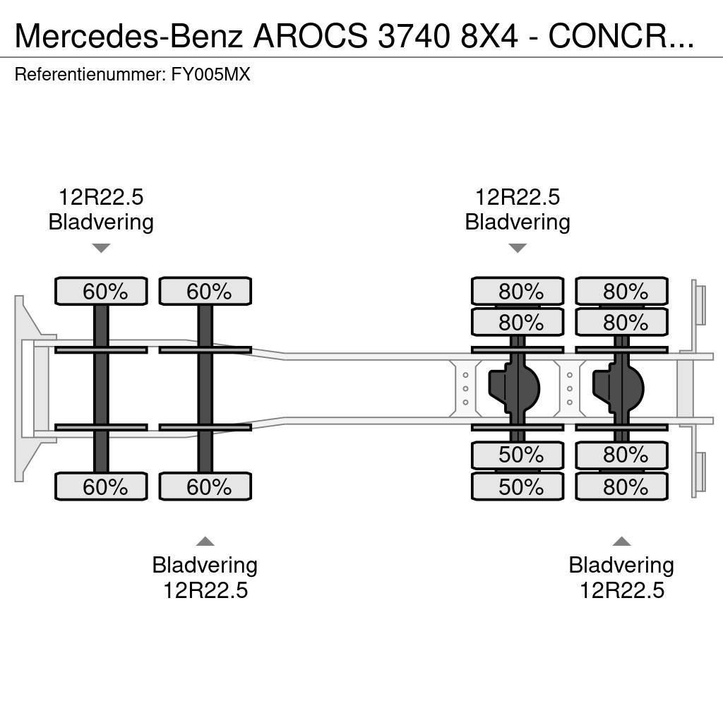 Mercedes-Benz AROCS 3740 8X4 - CONCRETE MIXER 9 M3 EKIPMAN Cementbil