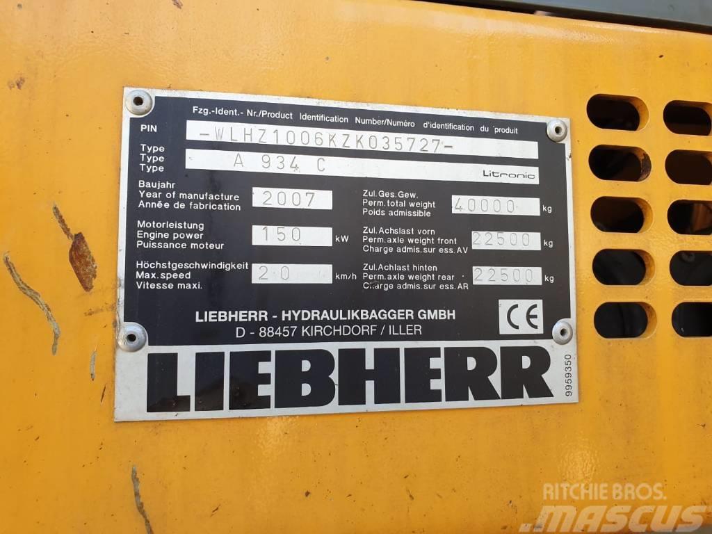 Liebherr A934C Litronic Avfalls / industri hantering