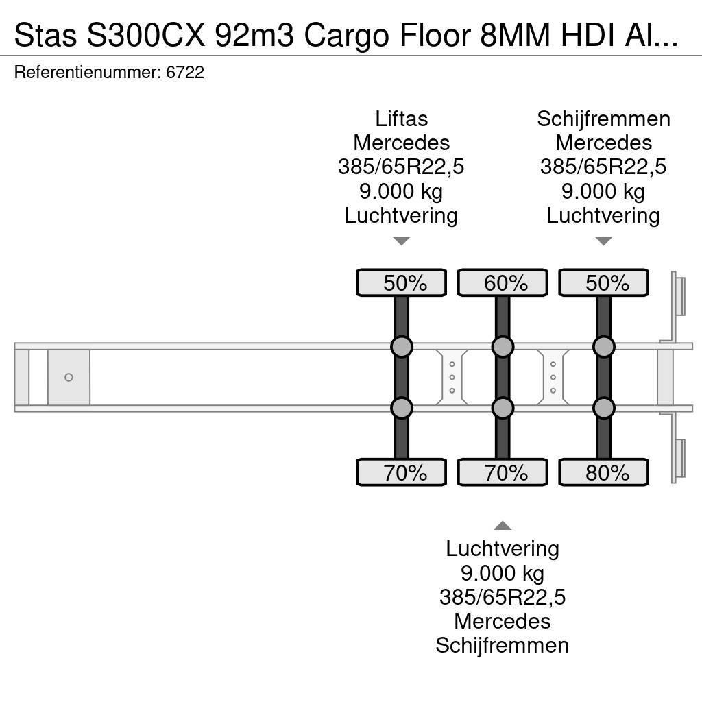 Stas S300CX 92m3 Cargo Floor 8MM HDI Alcoa's Liftachse Walking floor semitrailers