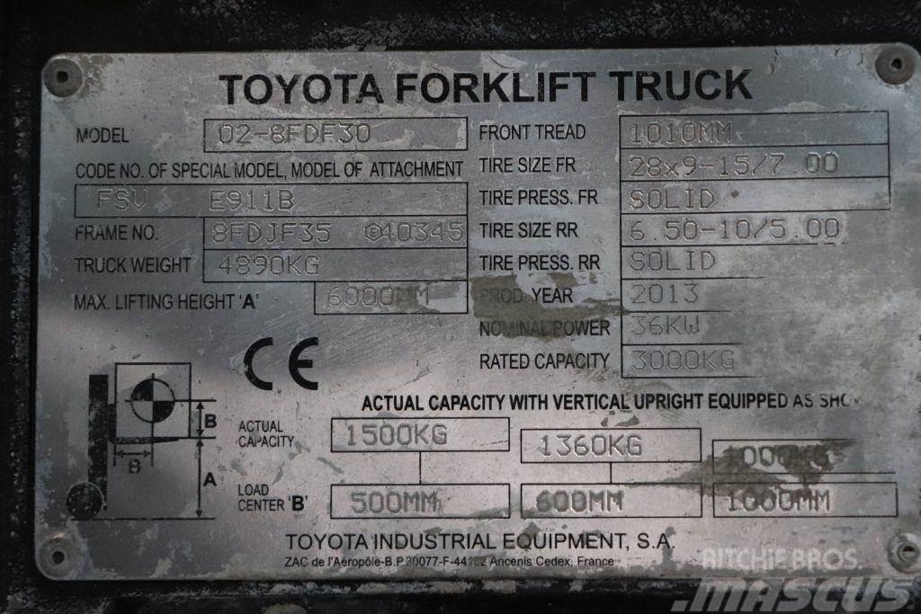 Toyota 02-8FDF30 Dieselmotviktstruckar