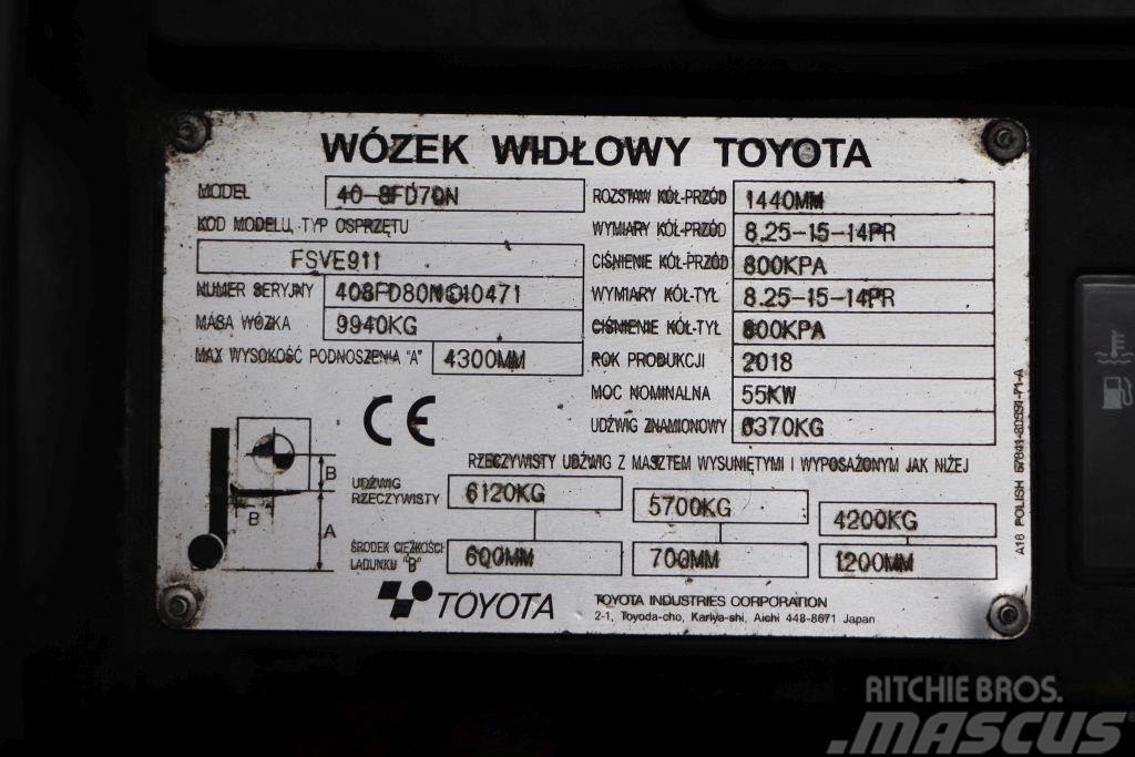 Toyota 40-8FD70N Dieselmotviktstruckar
