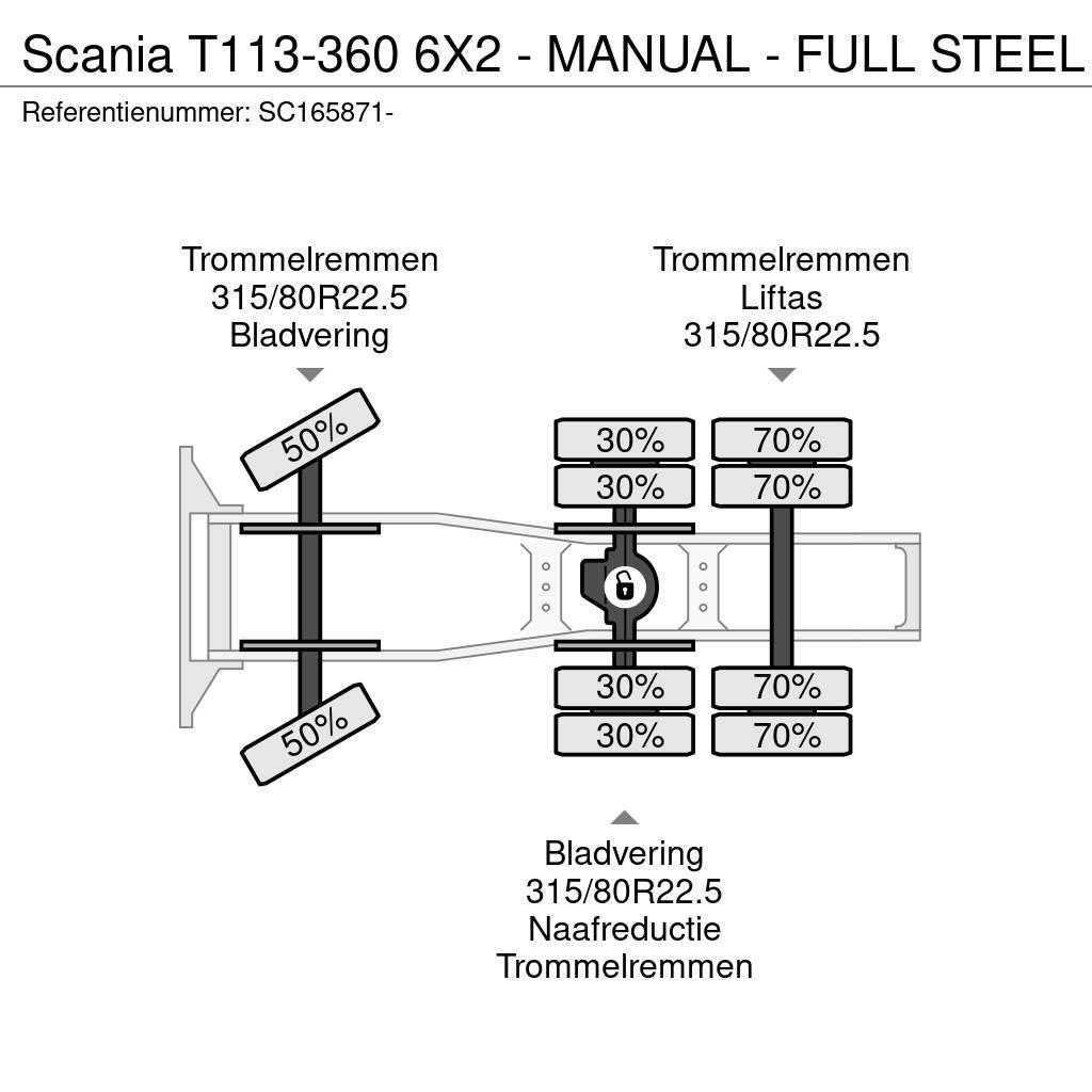 Scania T113-360 6X2 - MANUAL - FULL STEEL Dragbilar