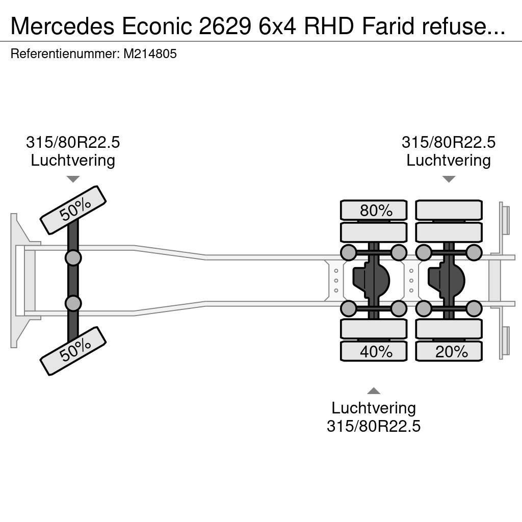 Mercedes-Benz Econic 2629 6x4 RHD Farid refuse truck Sopbilar