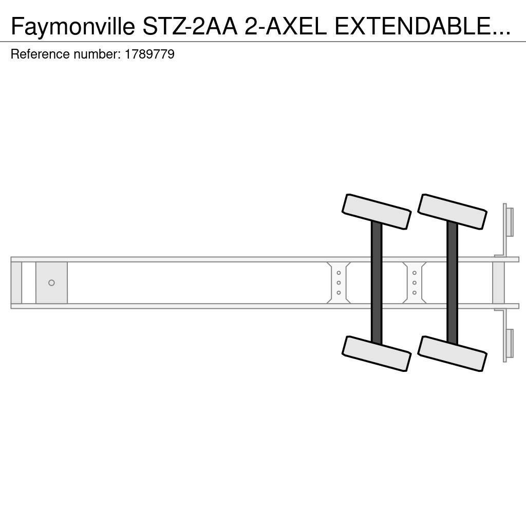 Faymonville STZ-2AA 2-AXEL EXTENDABLE SEMI DIEPLADER/TIEFLADER Låg lastande semi trailer