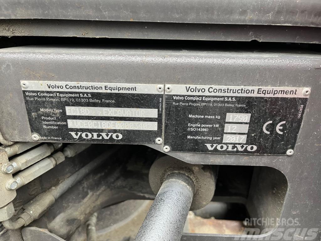 Volvo ECR 18 D Minigrävare < 7t
