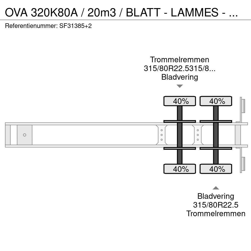 OVA 320K80A / 20m3 / BLATT - LAMMES - SPRING Tipptrailer