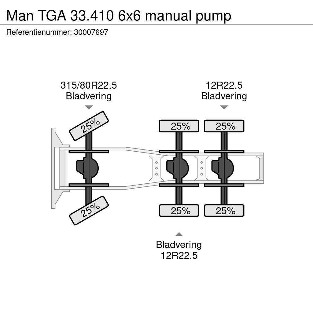 MAN TGA 33.410 6x6 manual pump Dragbilar