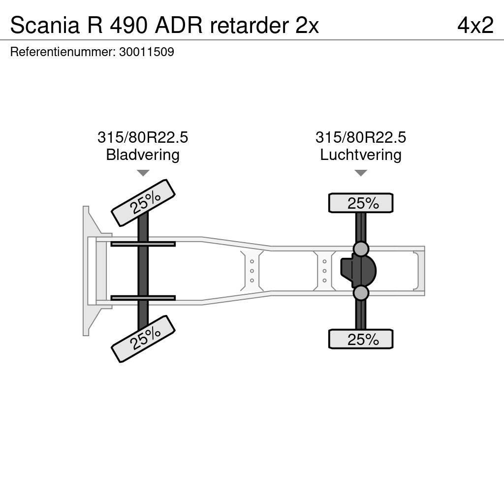 Scania R 490 ADR retarder 2x Dragbilar