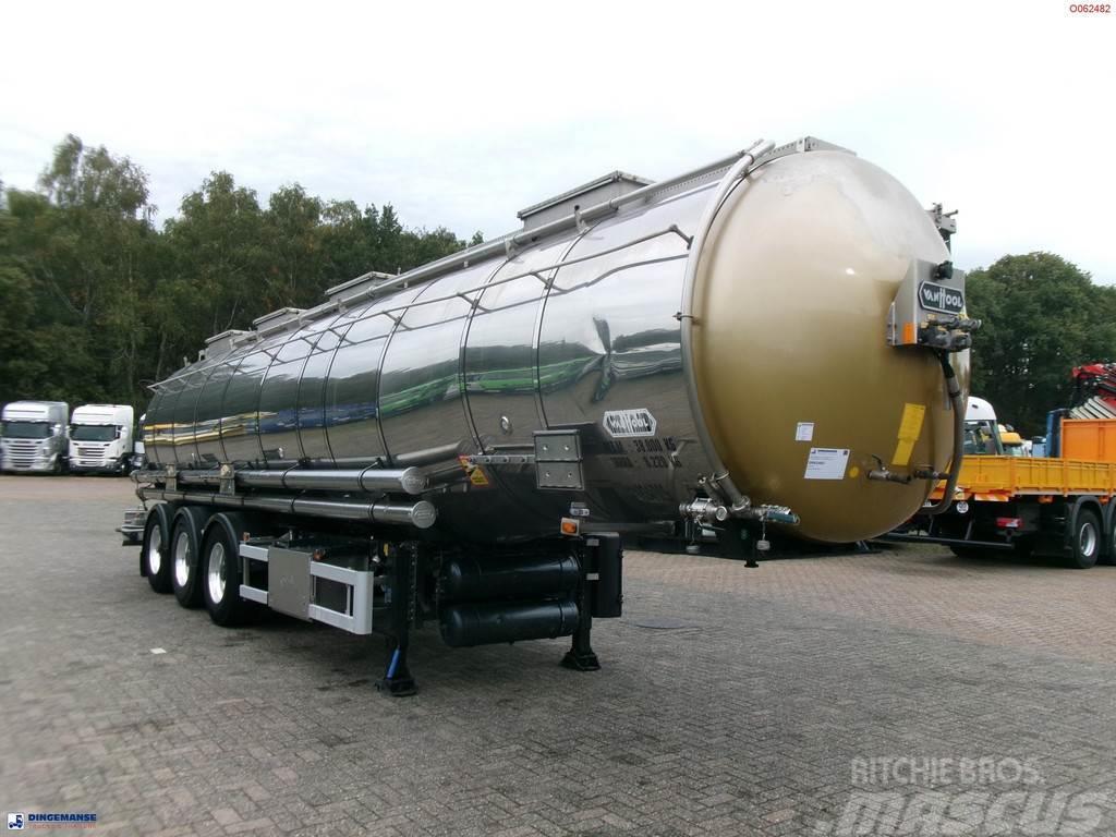 Van Hool Chemical tank inox 33 m3 / 3 comp / ADR 30-03-2024 Tanktrailer