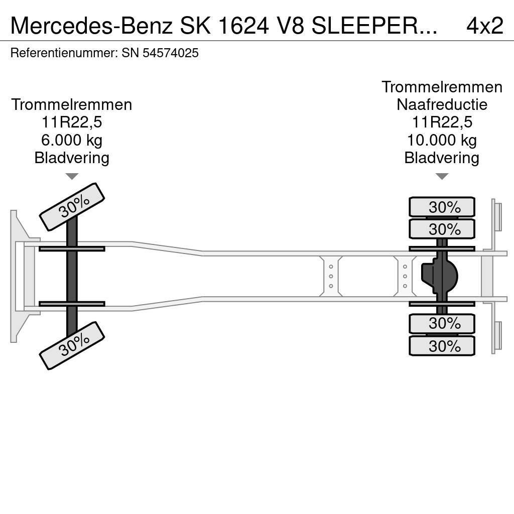 Mercedes-Benz SK 1624 V8 SLEEPERCAB WITH OPEN BOX (ZF-MANUAL GEA Flakbilar