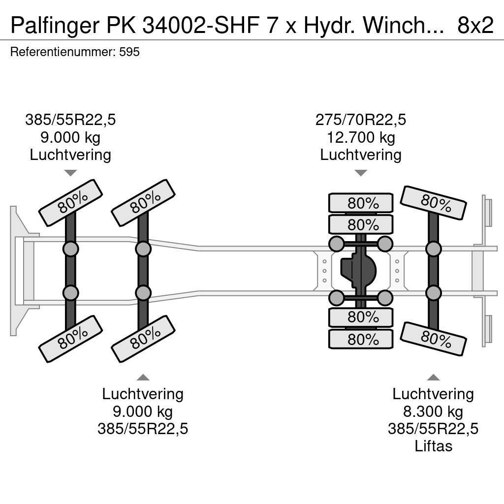 Palfinger PK 34002-SHF  7 x Hydr.  Winch  Scania R580 8x2  E Allterrängkranar