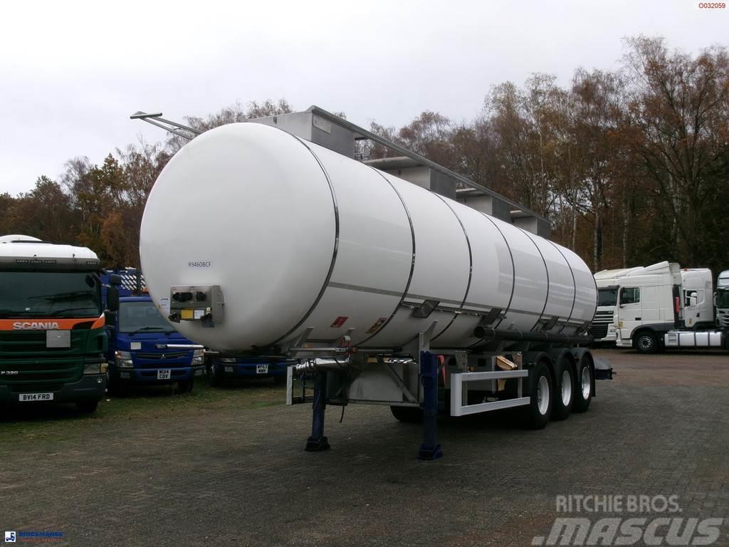  Parcisa Chemical tank inox L4BH 34.3 m3 / 4 comp / Tanktrailer