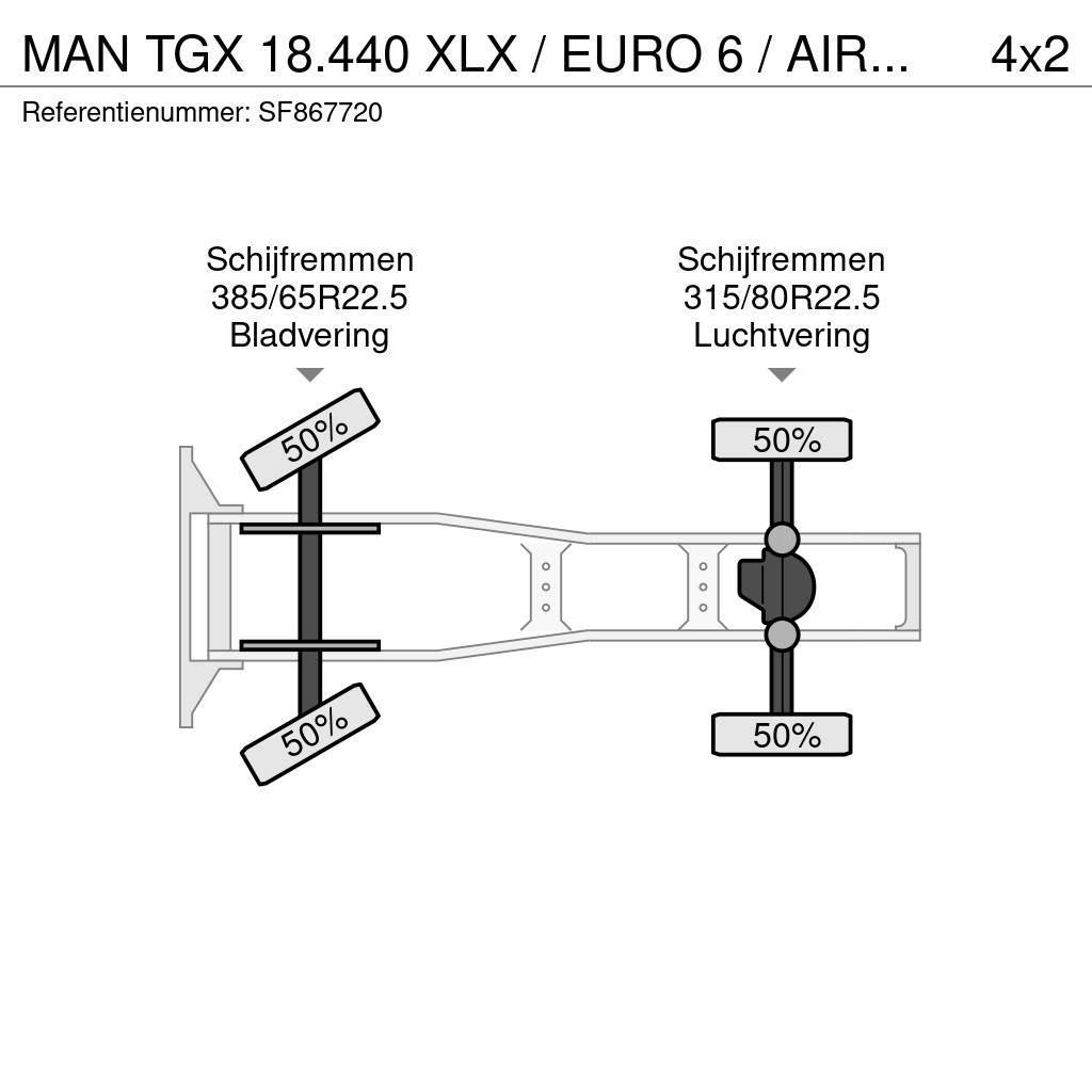 MAN TGX 18.440 XLX / EURO 6 / AIRCO / PTO Dragbilar