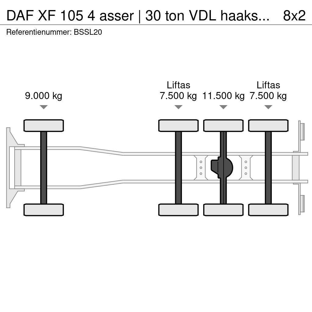 DAF XF 105 4 asser | 30 ton VDL haaksysteem | manual | Lastväxlare/Krokbilar