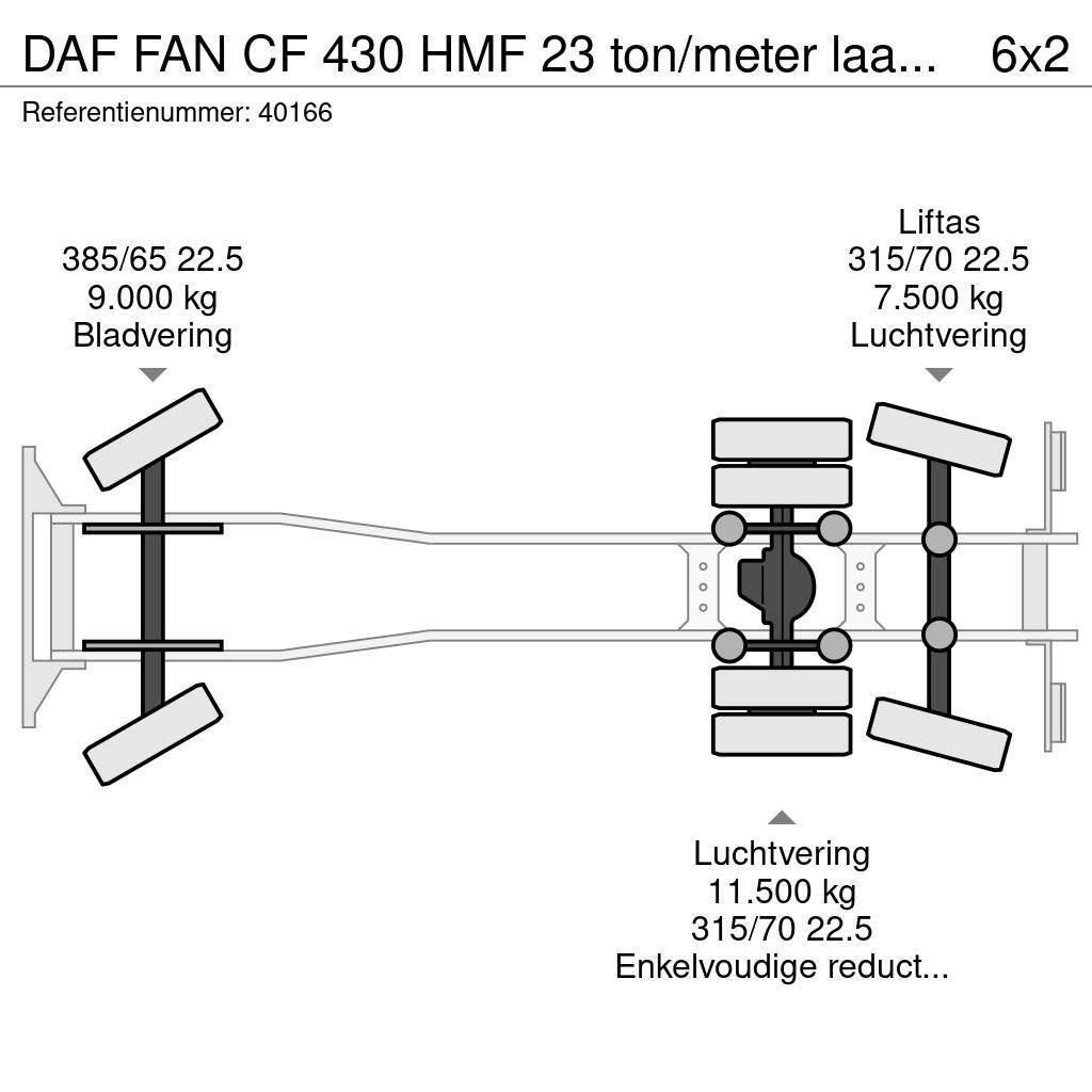 DAF FAN CF 430 HMF 23 ton/meter laadkraan + Welvaarts Lastväxlare/Krokbilar