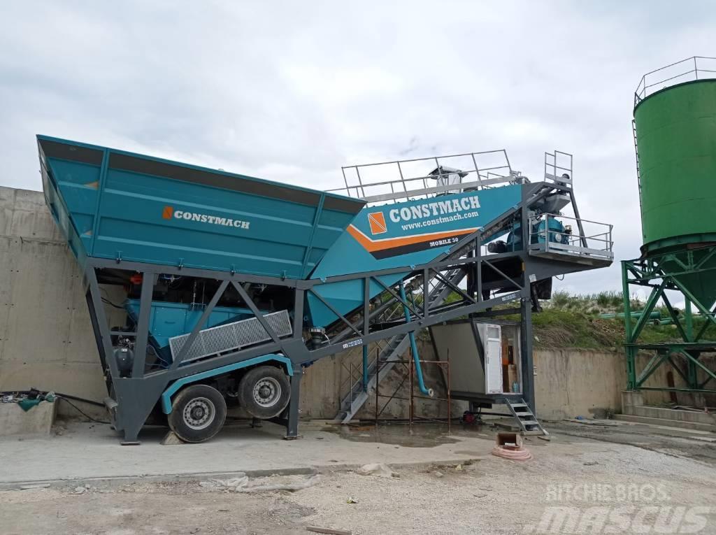 Constmach Mobile Concrete Batching Plant 30 M3/H Cementtillverknings fabriker