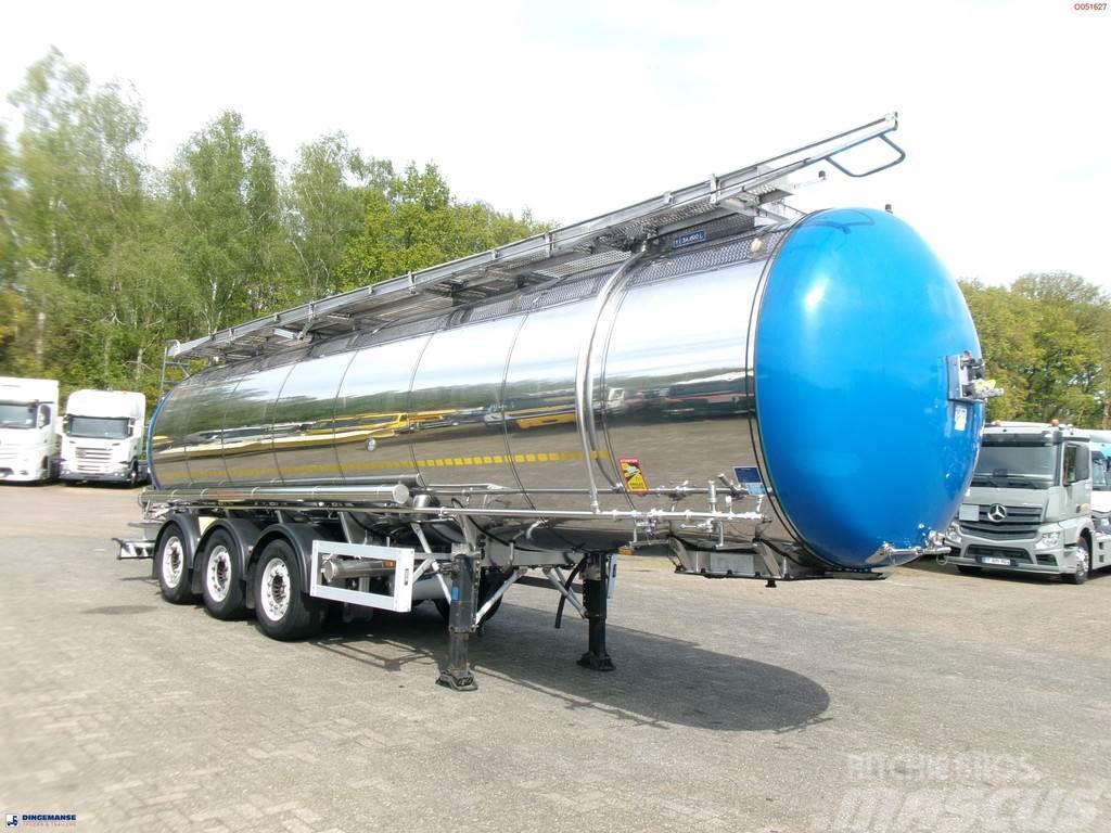Feldbinder Chemical (non ADR) tank inox 34 m3 / 1 comp Tanktrailer