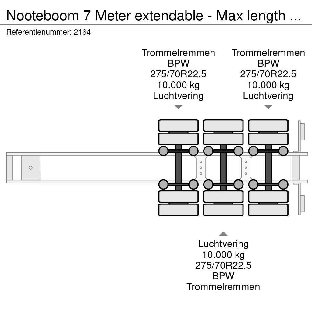 Nooteboom 7 Meter extendable - Max length 20 meter Flaktrailer