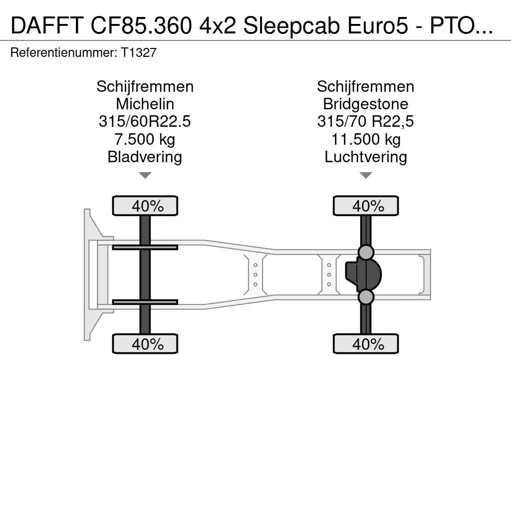 DAF FT CF85.360 4x2 Sleepcab Euro5 - PTO Prep - 3-Spaa Dragbilar