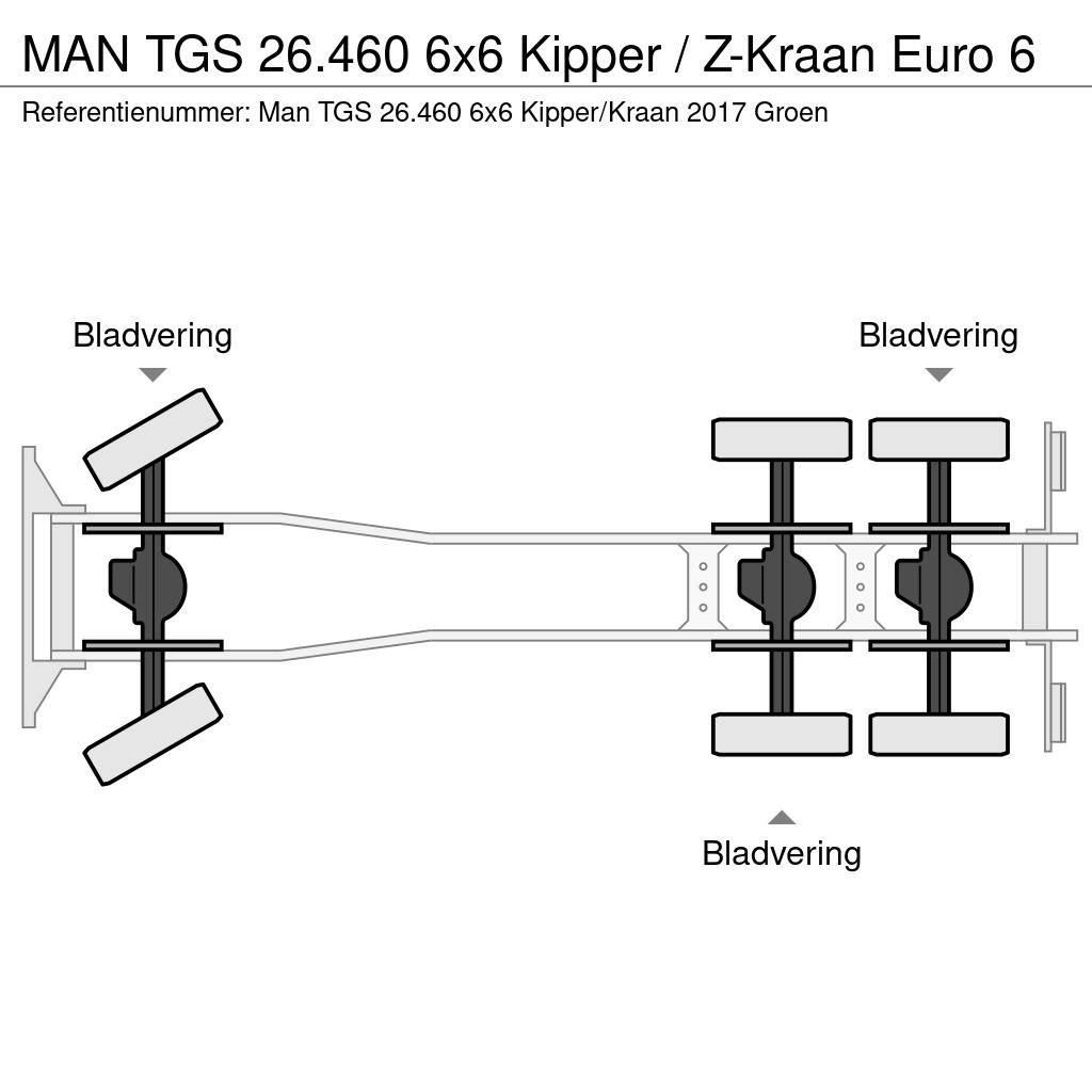MAN TGS 26.460 6x6 Kipper / Z-Kraan Euro 6 Tippbilar